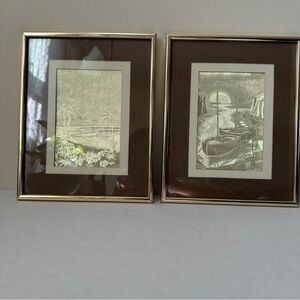Framed Tropical and Nautical Manifestations Illusionary Art